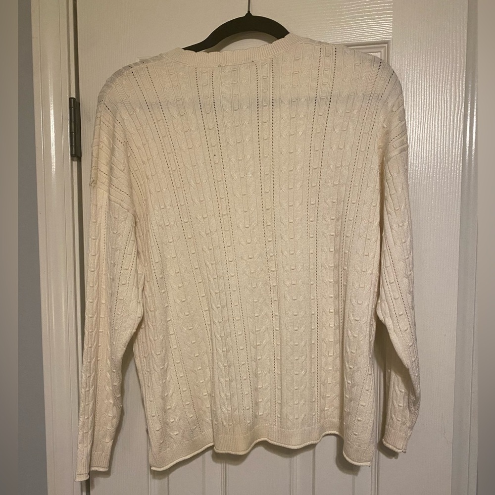 Adrianna Papell -  Cream Kniy Sweater - Picture 4 of 4